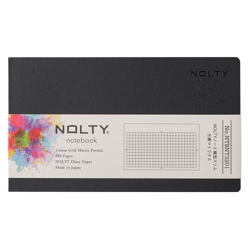 ノート横型スリム方眼 ブラック1セット(3冊入)