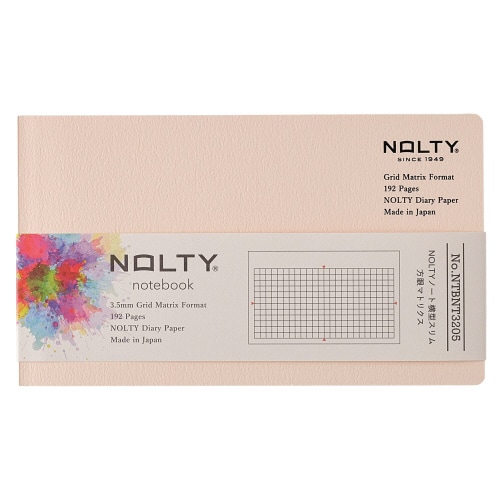 ノート横型スリム 方眼 ピンク 1セット(3冊入)