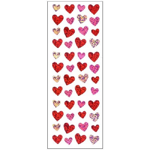 プリズムシール ハート3色 1セット(10枚入)