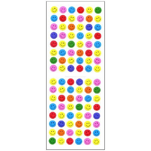 クリアーシールカラフルスマイル1セット(10枚入)