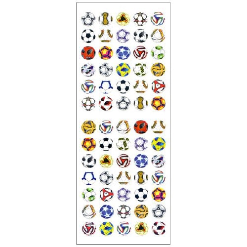 クリアーシールサッカーボール 1セット(20枚入)