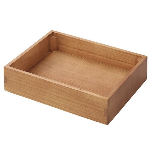 木製ボックス 桐材 ブラウン W45×H10cm