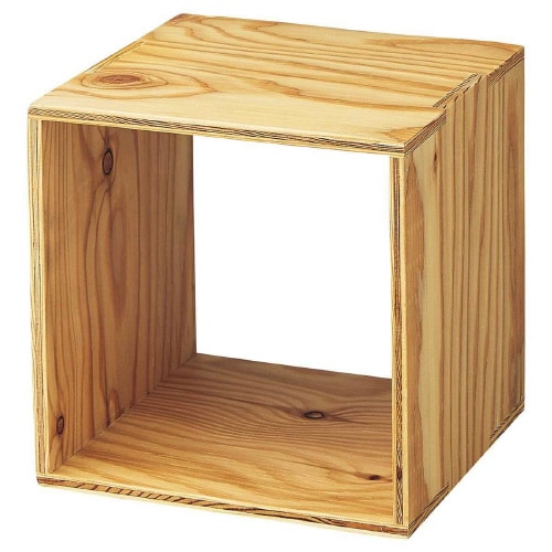 木製ディスプレイボックス ラーチ合板 20cm角