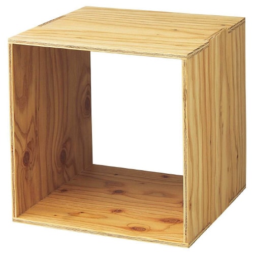 木製ディスプレイボックス ラーチ合板 30cm角