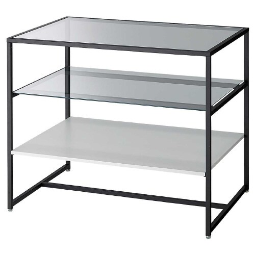 3段テーブル ブラック脚 ホワイト