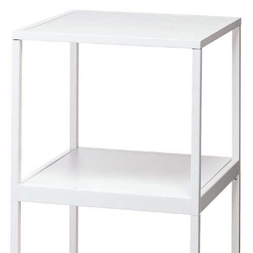 キャスター付き2段テーブル ホワイト 追加棚セット