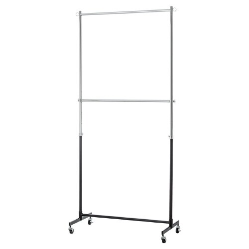 重量用2段ハンガーラック ブラック 幅90cm