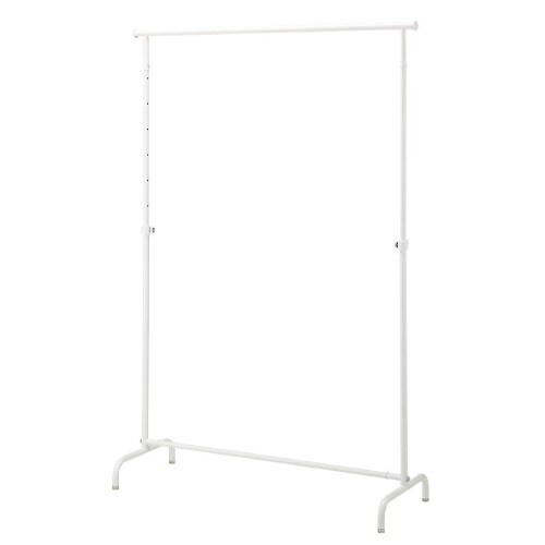 オーバーハングハンガーラックW120 丸パイプ 白