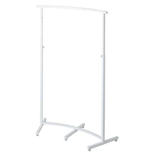 カーブハンガーラック 角パイプ ホワイト