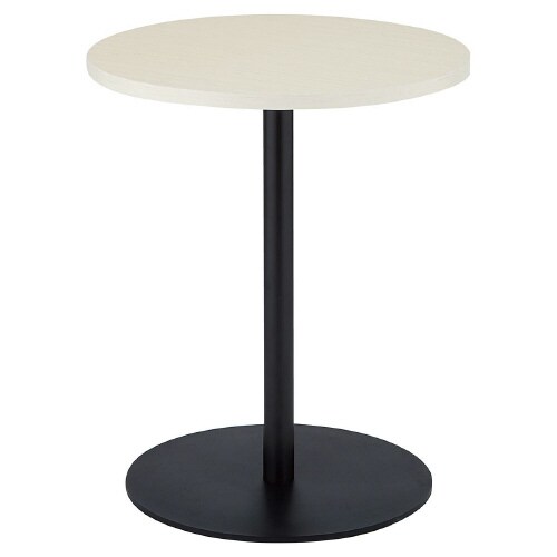 Rカフェテーブル黒脚 直径60*H70 ホワイトW