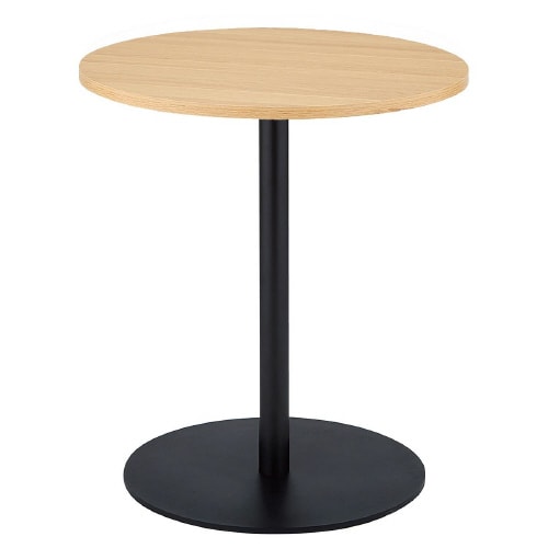 Rカフェテーブル黒脚 直径60*H70 Mブラウン