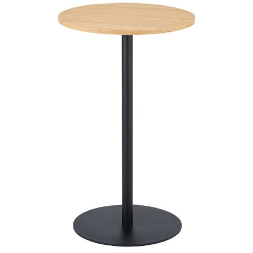 Rカフェテーブル黒脚 直径60*H95 Mブラウン