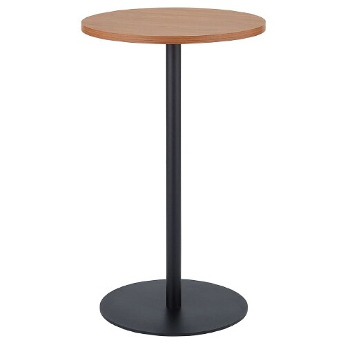 Rカフェテーブル黒脚 直径60*H95 ブラウン