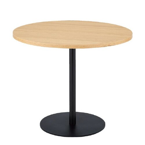 Rカフェテーブル白脚 直径80*H70 Mブラウン