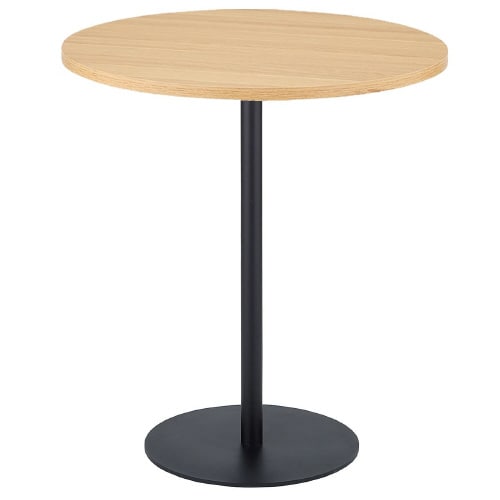 Rカフェテーブル白脚 直径80*H95 Mブラウン