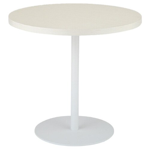 Rカフェテーブル黒脚 直径60*H70 ホワイトW