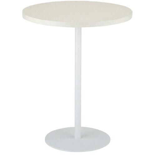 Rカフェテーブル黒脚 直径60*H95 ホワイトW