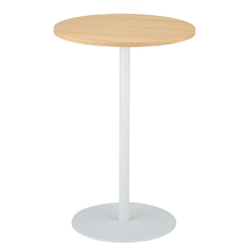 Rカフェテーブル黒脚 直径60*H95 Mブラウン