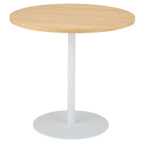 Rカフェテーブル白脚 直径80*H70 Mブラウン