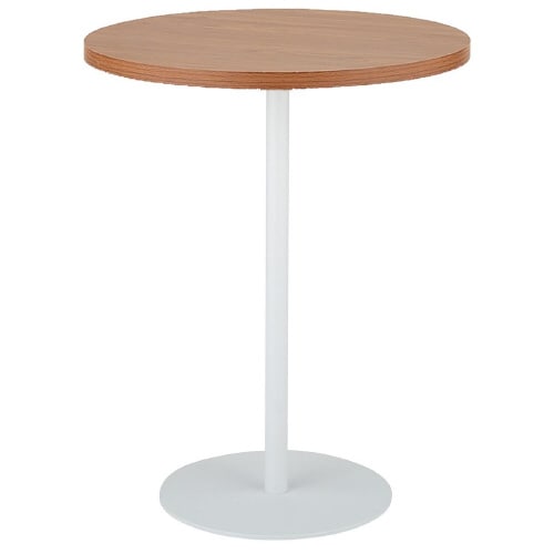 Rカフェテーブル白脚 直径80*H95 ブラウン