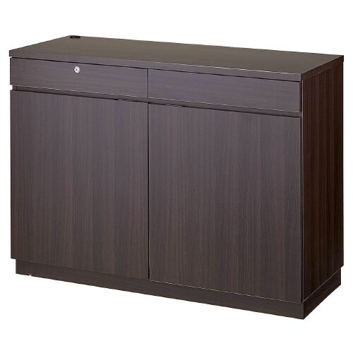 木製バックカウンター D50cm ダークブラウン