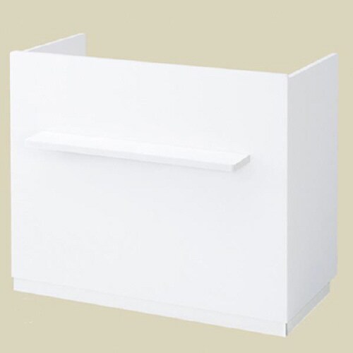 3方枠型レジカウンター台 ホワイト 幅120cm