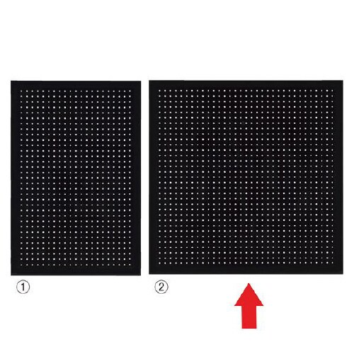 有孔パネル 角バー取付 ブラック W90×H90