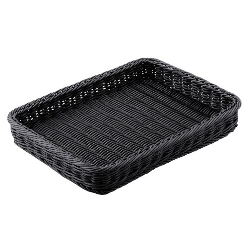 PP製バスケット ブラック 高さ5cm 2個入