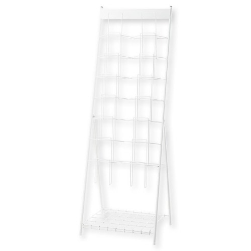 スマートカタログスタンドA4 7段 2列7段 白