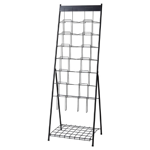 スマートカタログスタンドA4 7段 2列7段 黒