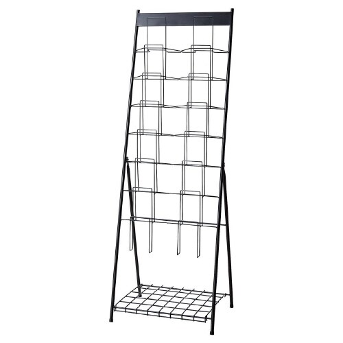 スマートカタログスタンドA4 7段 2列7段 黒