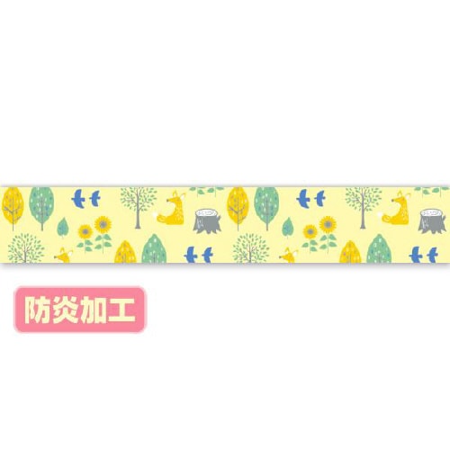 ラウンドシートS 夏パターン(北欧風)(防炎加工)