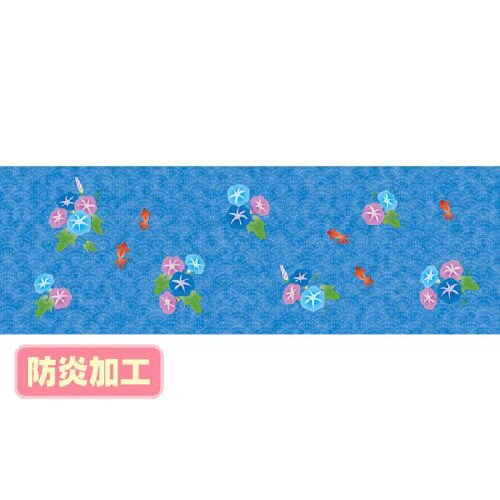 ラウンドシート お中元イメージ(金魚と朝顔)(防炎