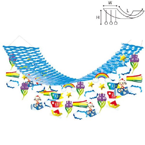 大空こいのぼりプリーツハンガー