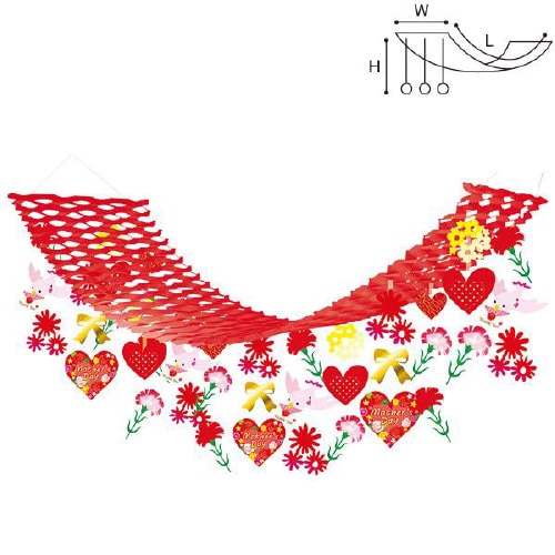 ハートフルカーネーションプリーツハンガー