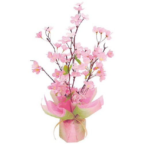 桜アレンジラッピングポット