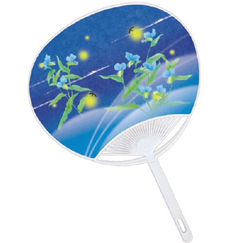 うちわ 露草・蛍 100本入