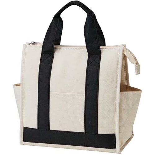 保冷ランチバッグ 角型 アイボリー 2セット