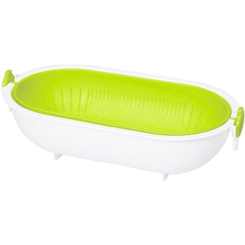 スピンホイールコランダーオーバルグリーン3セット