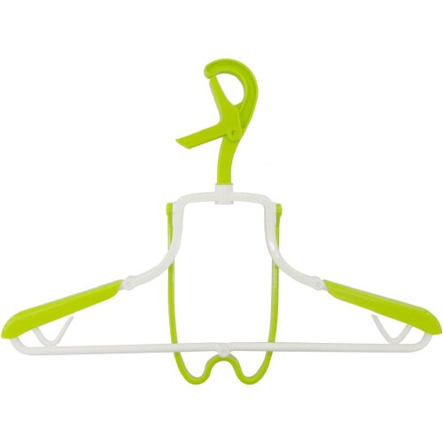 折りたたみ式パーカーハンガー グリーン 3セット