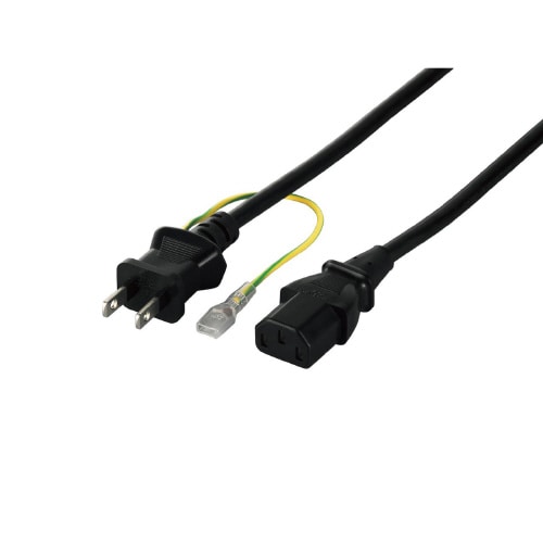 電源ケーブル ソケット メス⇔プラグ オス 2m