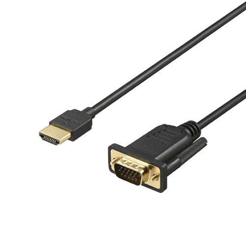 HDMI to VGA変換ケーブル 1m ブラック