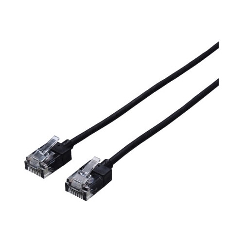 LANケーブルCAT6Aスリム2m黒