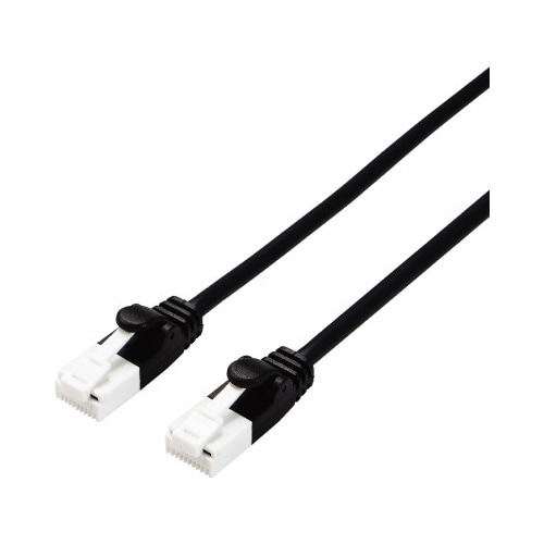 やわらかLANケーブルCAT6A爪折防止3m黒