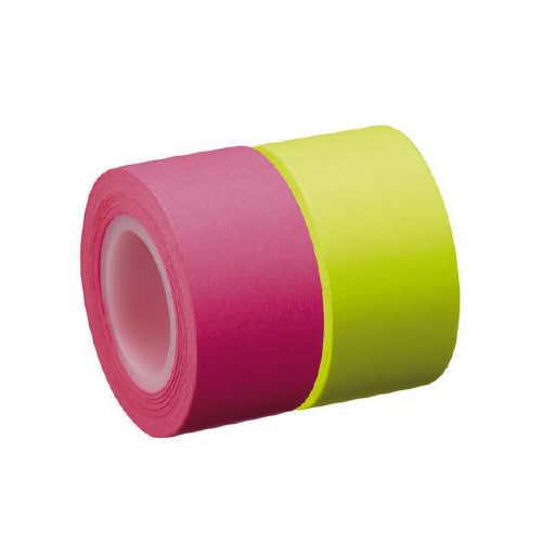 強粘着ロール付箋詰替25mm ピンク・イエローx5