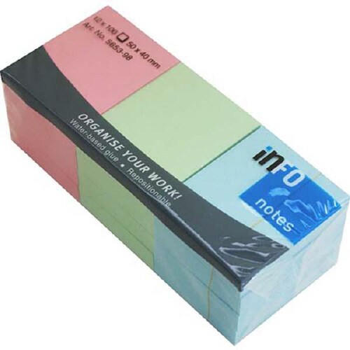infonotesパステルカラーミックス3色×10