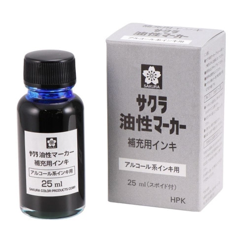 油性マーカー補充用インキ25ml あお×10