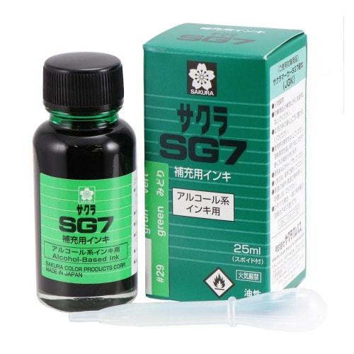 油性マーカー補充用インキ25ml みどり×10