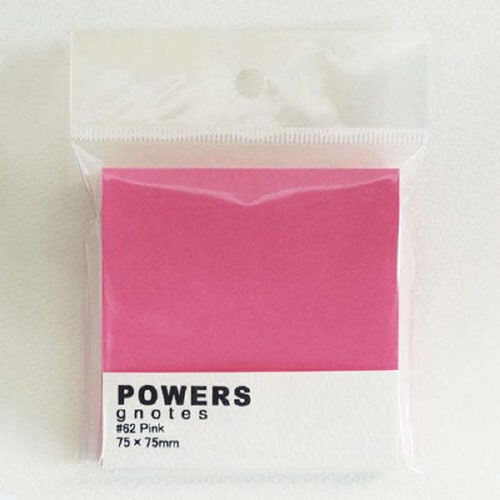 パワーズ 75x75mm ピンク×10