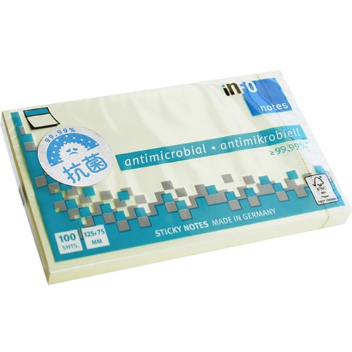 抗菌ふせんメモ帳 125×75mmパステルイエロー